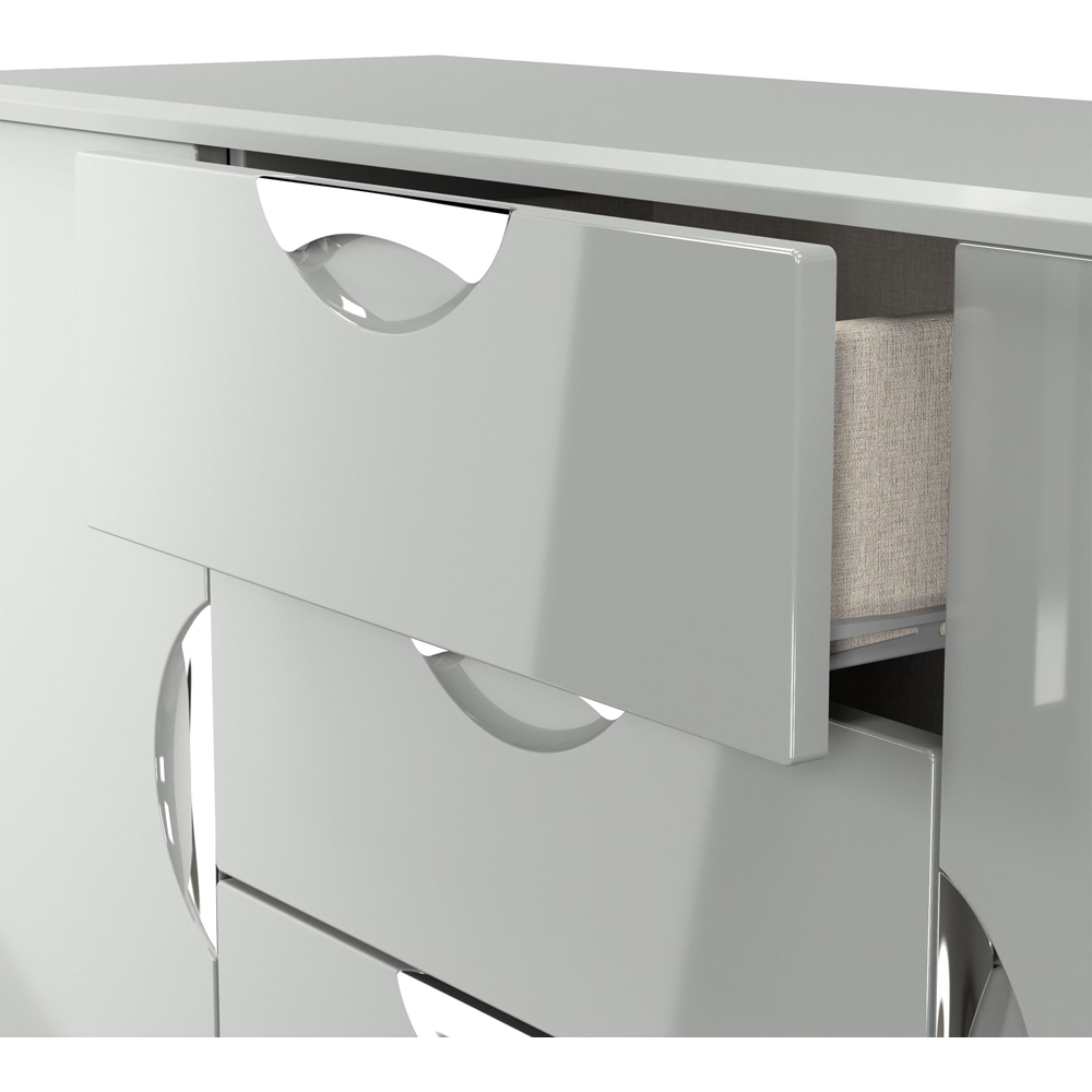 Crowndale Camden 2 Door 3 Drawer Grey Gloss and Dusk Grey Sideboard Ready Assembled Image 6