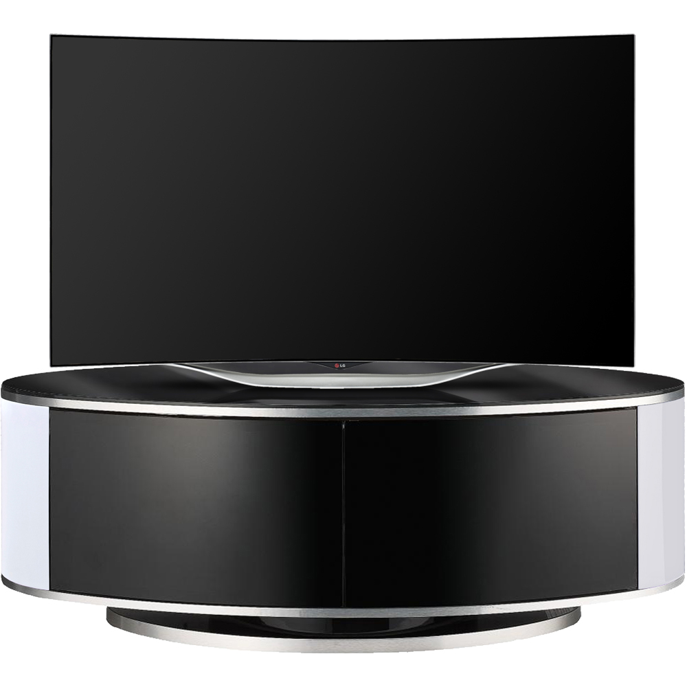 MDA Designs Luna 2 Door Black and White TV Cabinet Image 2