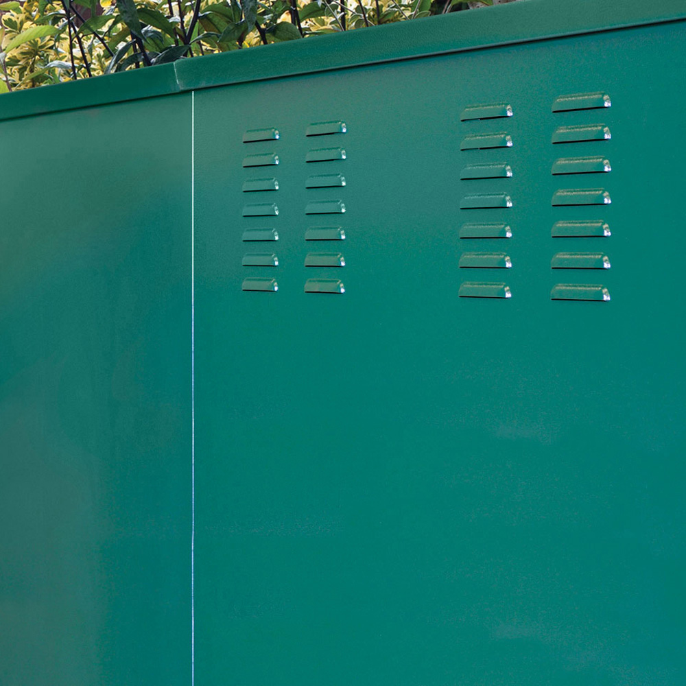 Asgard Centurion 5x 11ft Double Door Green High Security Apex Motorcycle Garage Image 8