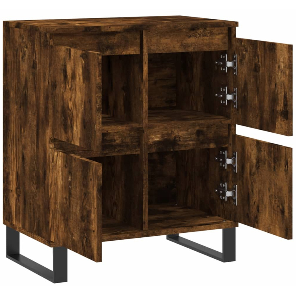 vidaXL 4 Door Smoked Oak Sideboard Image 6