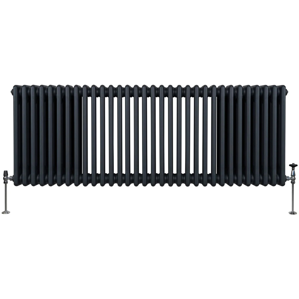 Monster Shop 7699 BTU Anthracite Grey Traditional 3 Column Radiator 600 x 1462mm Image 1