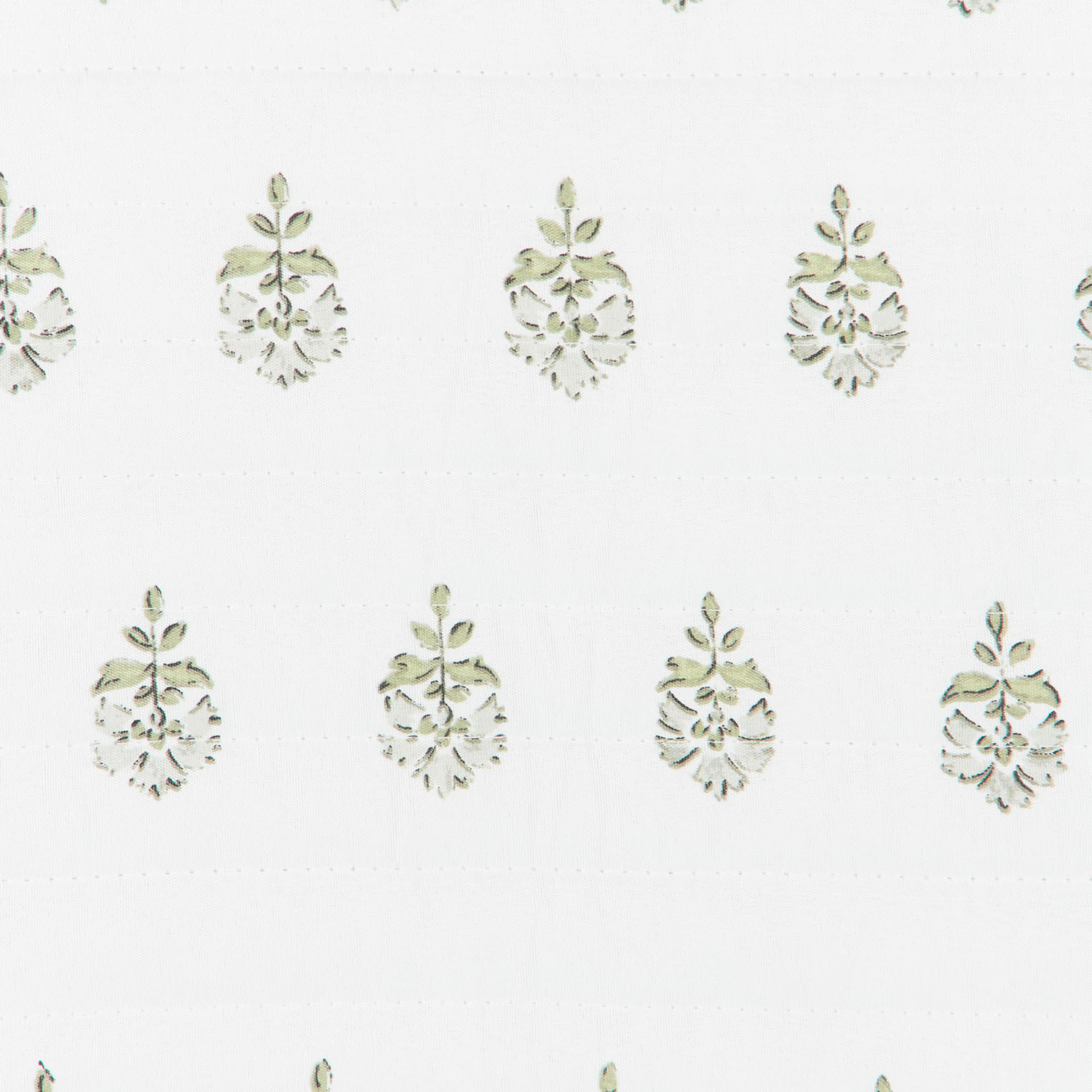 Samaira Printed Bedspread White and Sage Image 4