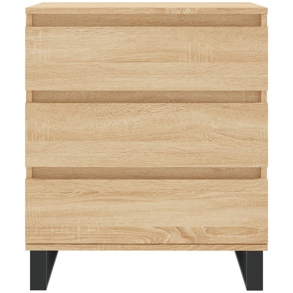 vidaXL 3 Drawer Sonoma Oak Sideboard Image 5