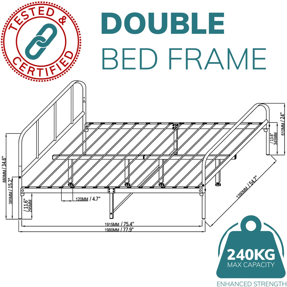 Extra strong on sale double bed frame