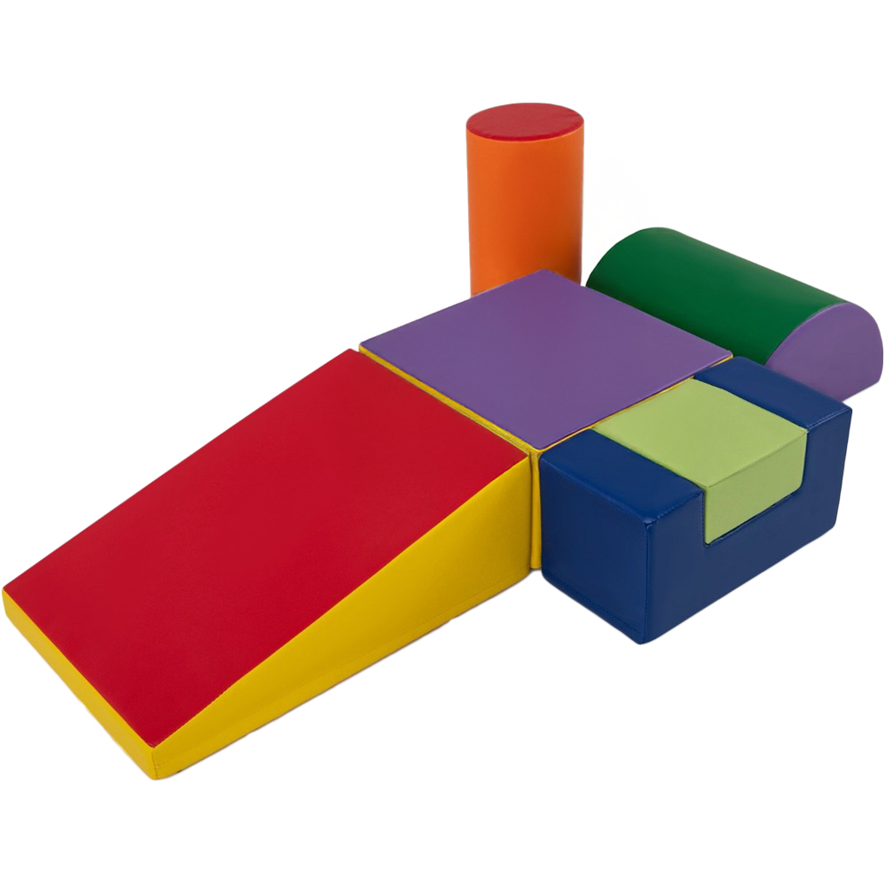 Costway 6 Piece Purple Kids Foam Climbing Blocks Playset Image 1