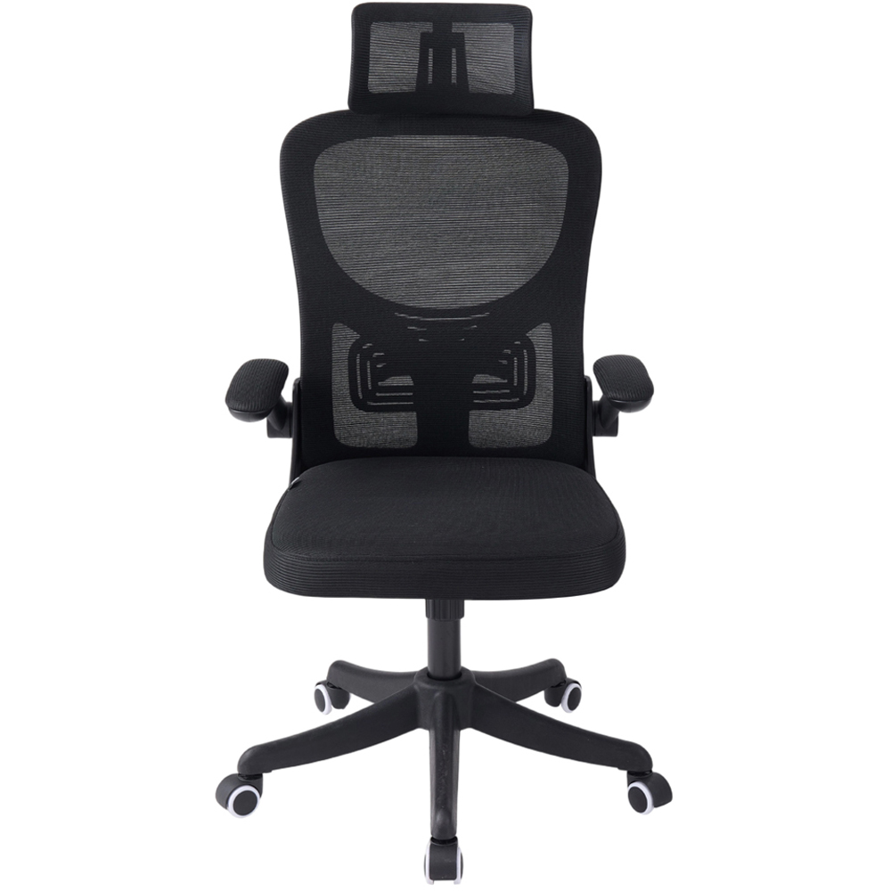 Living and Home Black Mesh Swivel and Adjustable Office Chair Image 3