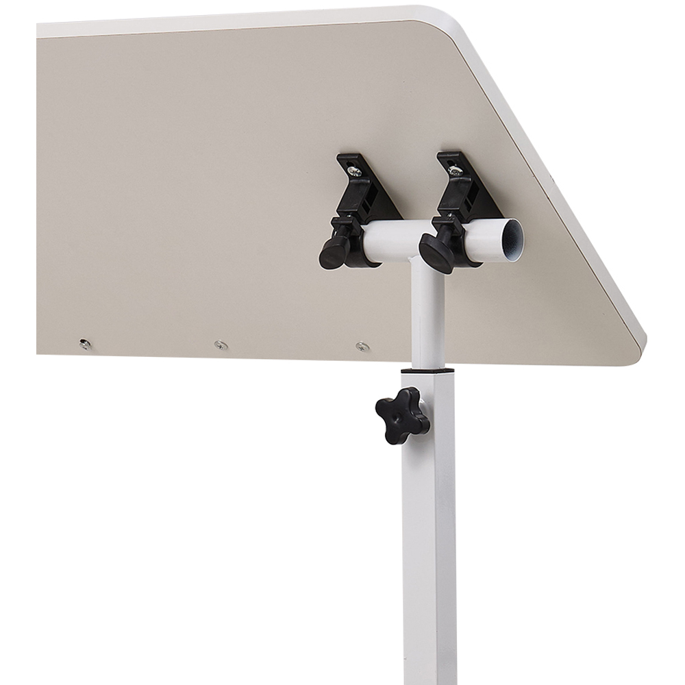 Living and Home Height Adjustable Mobile Laptop Desk White Image 5