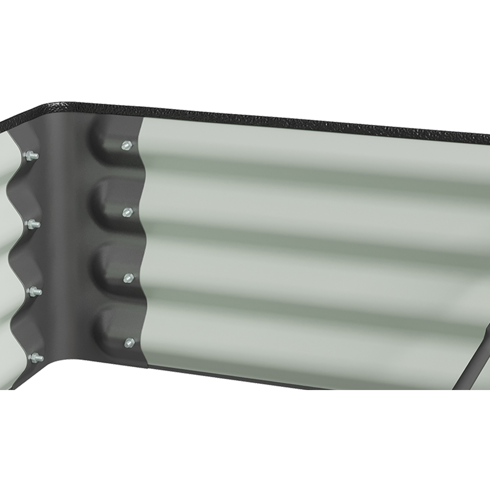 Living and Home Dark Grey Rectangular Galvanised Steel Raised Garden Bed 120 x 90cm Image 6