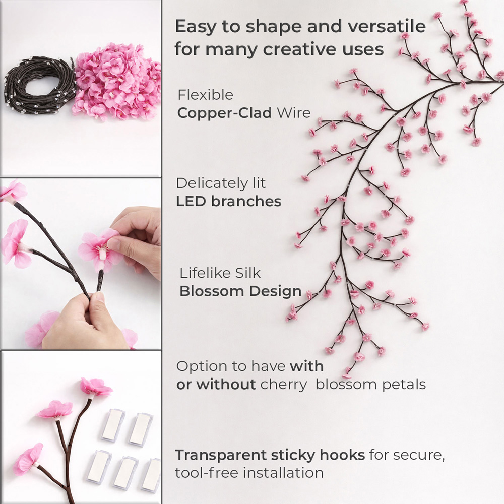 Neo 144 LED Cherry Blossom Battery Operated Fairy Light with Remote 2.3m Image 5