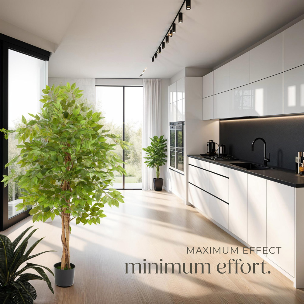 tectake Artificial Ficus Tree in Pot 160cm Image 8