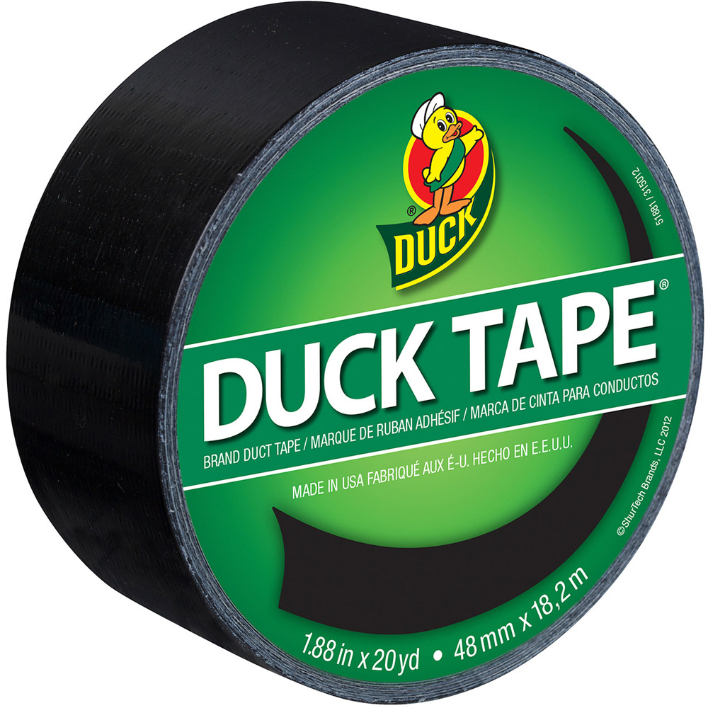 Duck 48mm x 18.2m Black Duct Tape Image 1