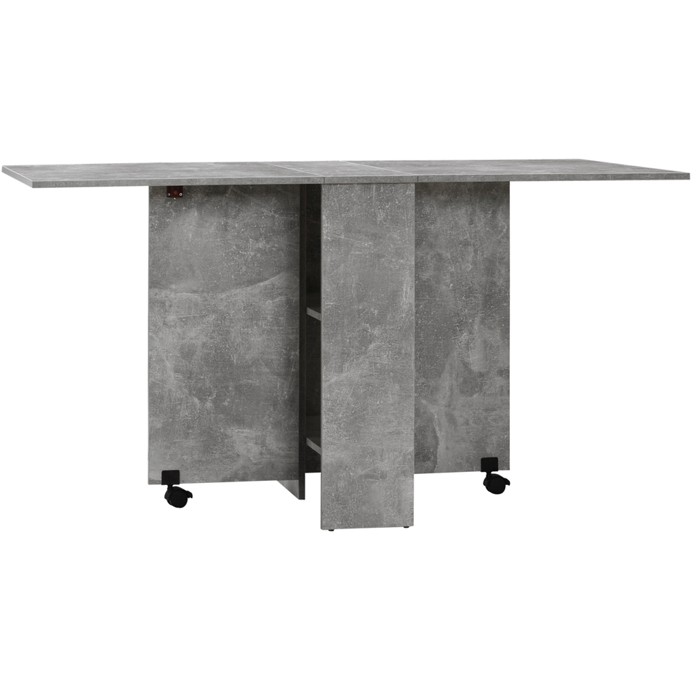 Portland Drop Leaf Dining Table Cement Grey Image 2