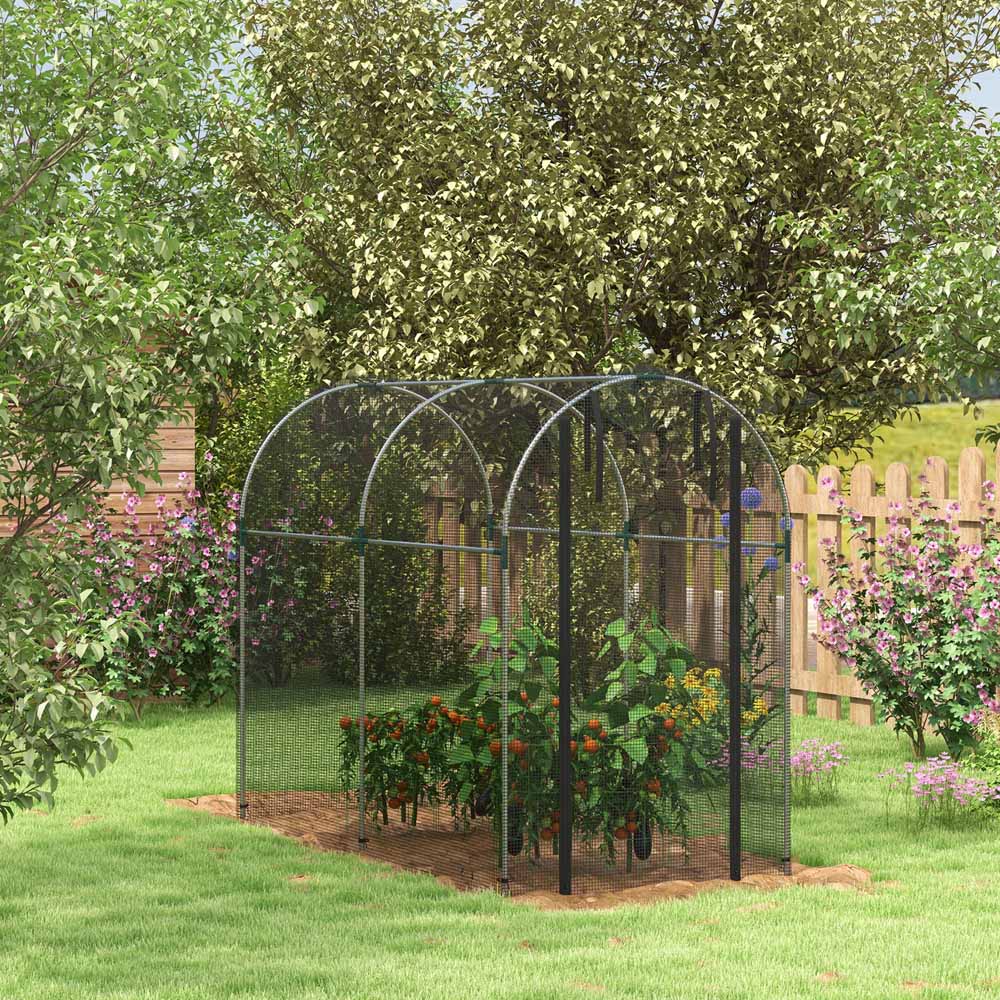 Outsunny Black Galvanised Steel 6 x 7.8ft Grow Tent Image 2