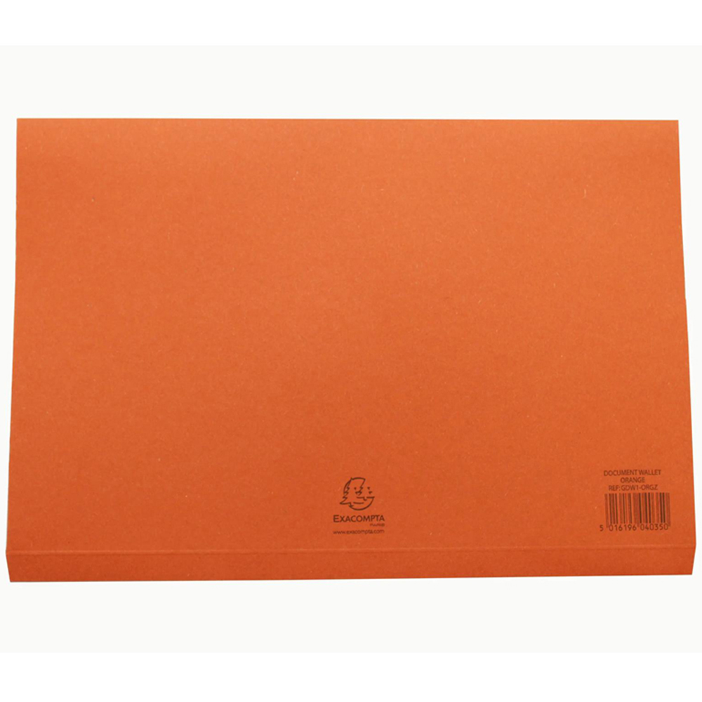 Exacompta Guildhall Orange A4+ Manilla Document Wallet 50 Pack Image 3