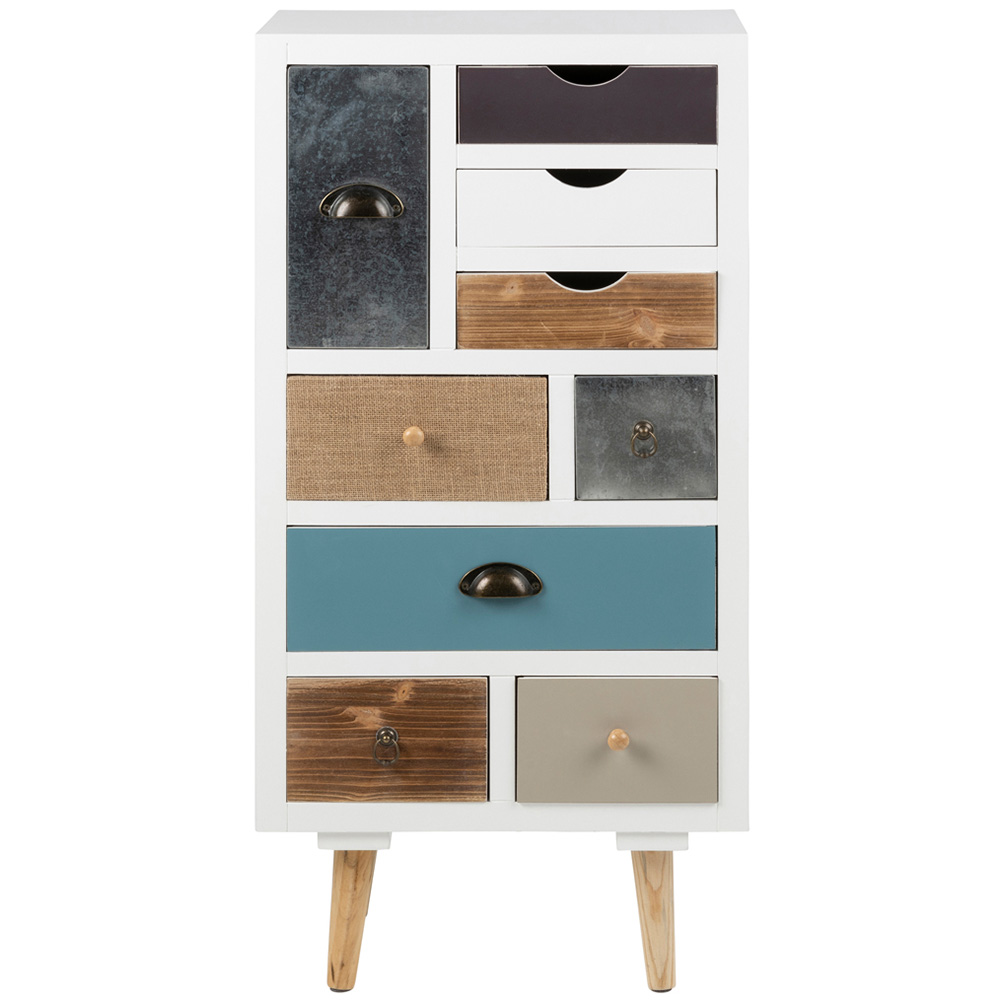 Florence Thais 9 Drawer White Chest of Drawers Image 3