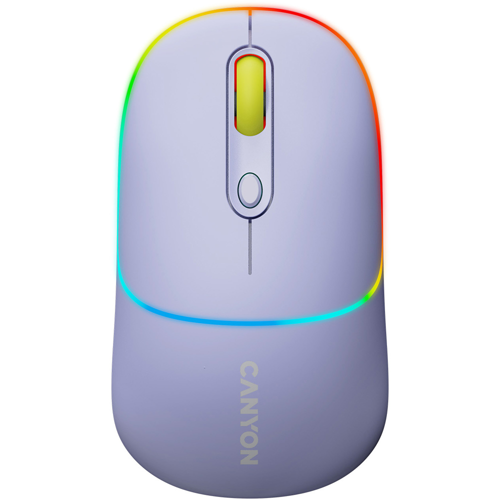 Canyon MW-22 Lavender Rechargeable Dual Mode Wireless Mouse Image 2