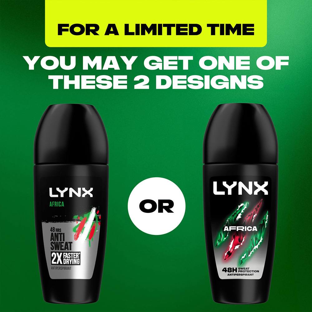 Lynx Africa 48 Hours Anti Sweat Protection Anti-Perspirant Roll On 50ml 18 Pack Image 8