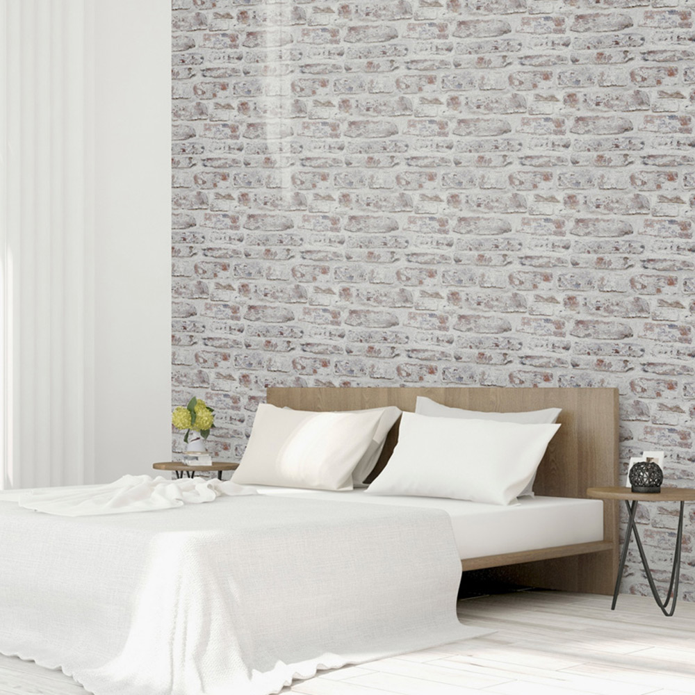 Arthouse Washed Wall White Wallpaper Image 4