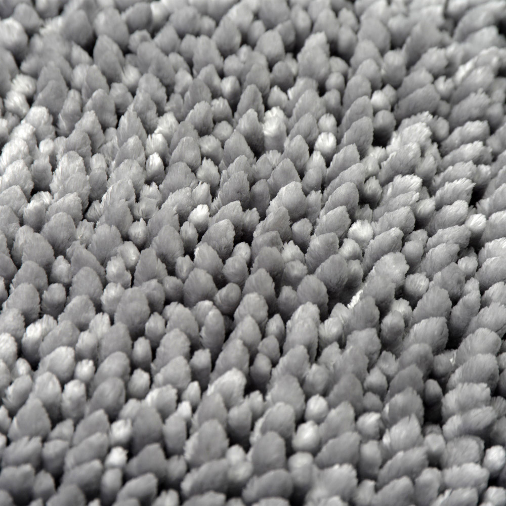 Allure Bath Fashions Dove Grey Velvet Chenille Bobble Non-Slip Bath Mat Image 3