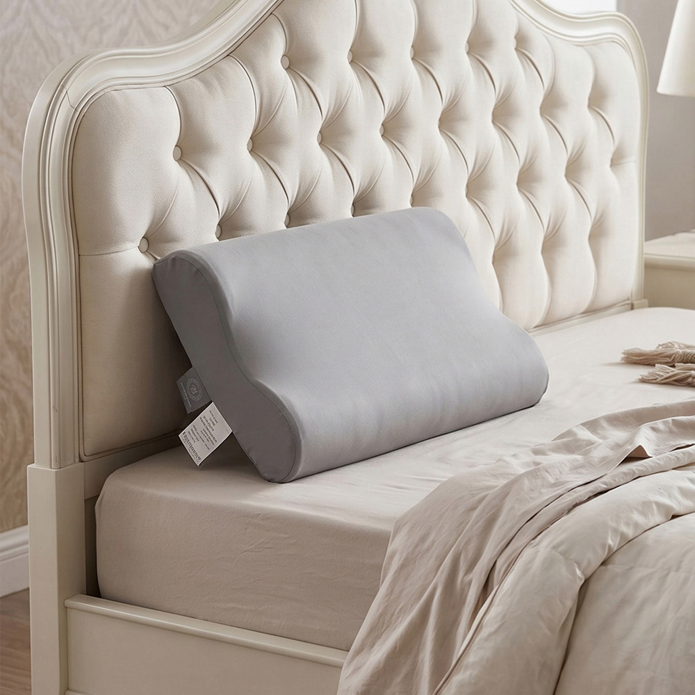 Living and Home Grey Memory Foam Cooling Pillow with Removable Cover 60 x 40cm Image 2