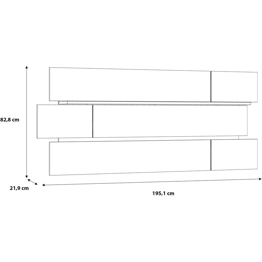 Florence Klara Oak and Grey Wall Shelf Image 6