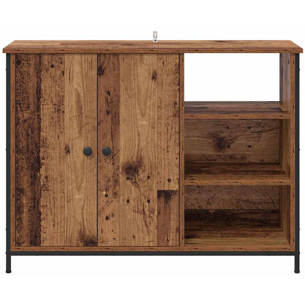 vidaXL 2 Door 3 Open Shelf Dark Brown Sideboard Image 6