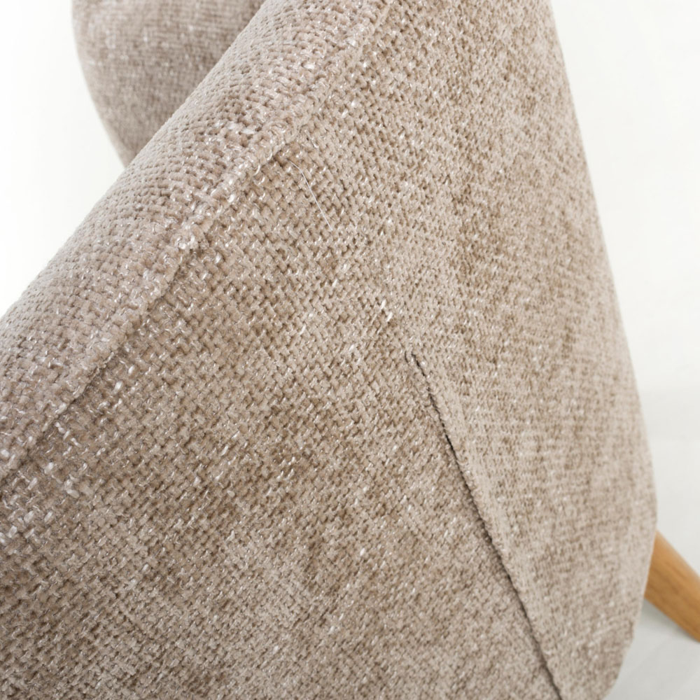 wilko Mallory Flax Effect Natural Armchair Image 6