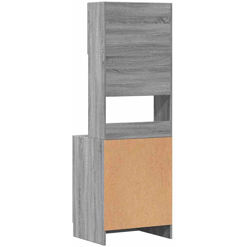 vidaXL 4 Door Single Shelf Grey Sonoma Kitchen Cabinet Image 7