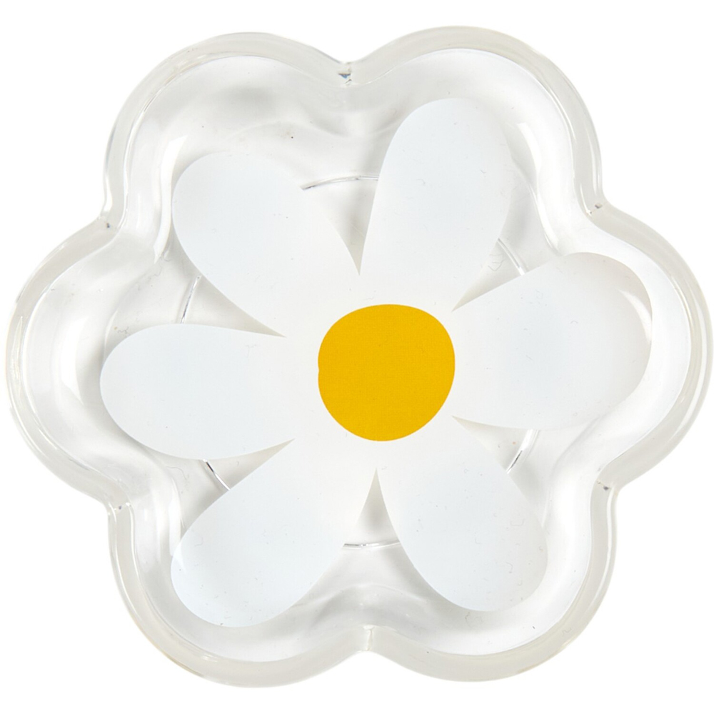 Daisy Glass Soap Dish Clear Image 3