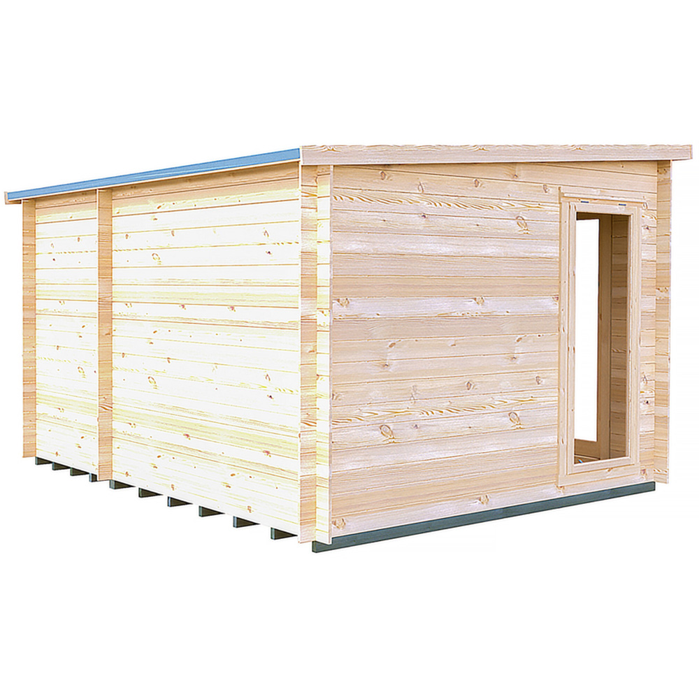 Shire Walsoken 10 x 12ft Dual-Purpose Pent Garden Log Cabin with Integral Storage Image 3