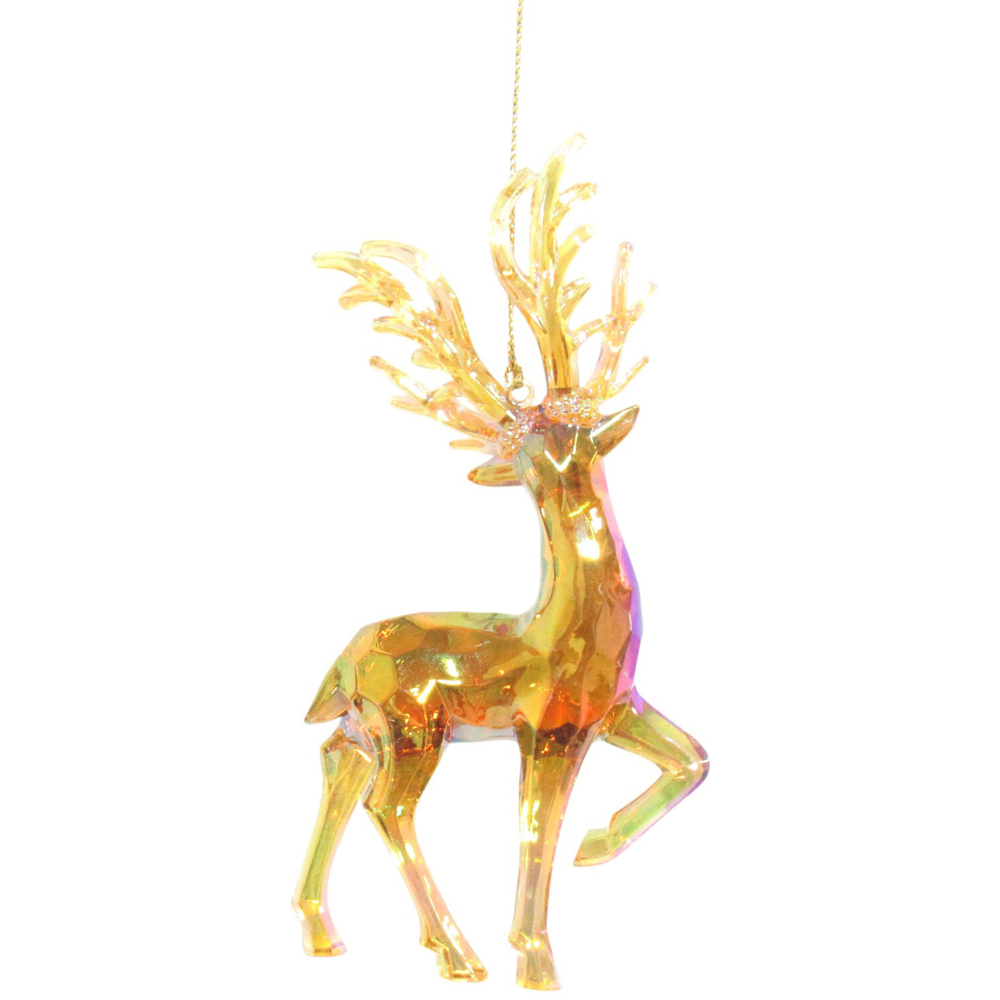 Dark Amber Iridescent Deer Amber Image 4