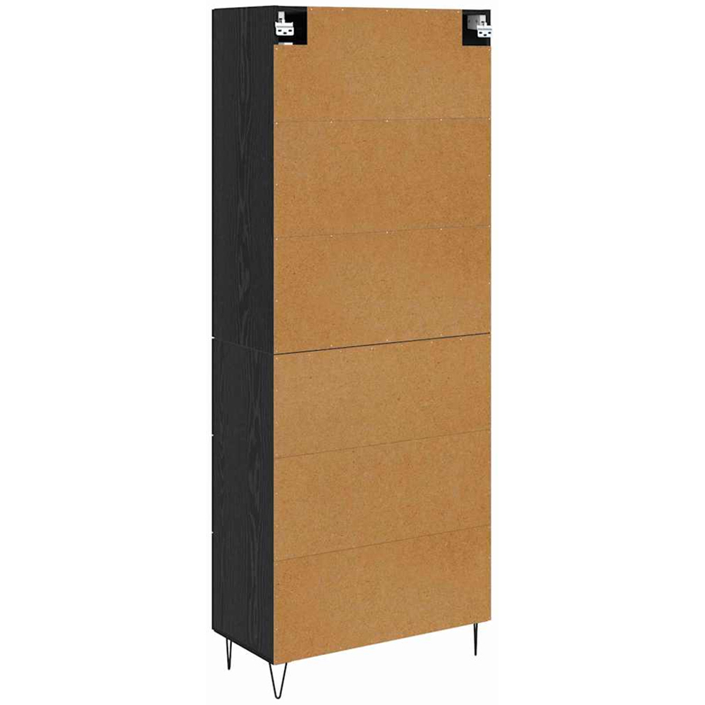 vidaXL 2 Door 3 Drawer Black Oak Sideboard Image 9