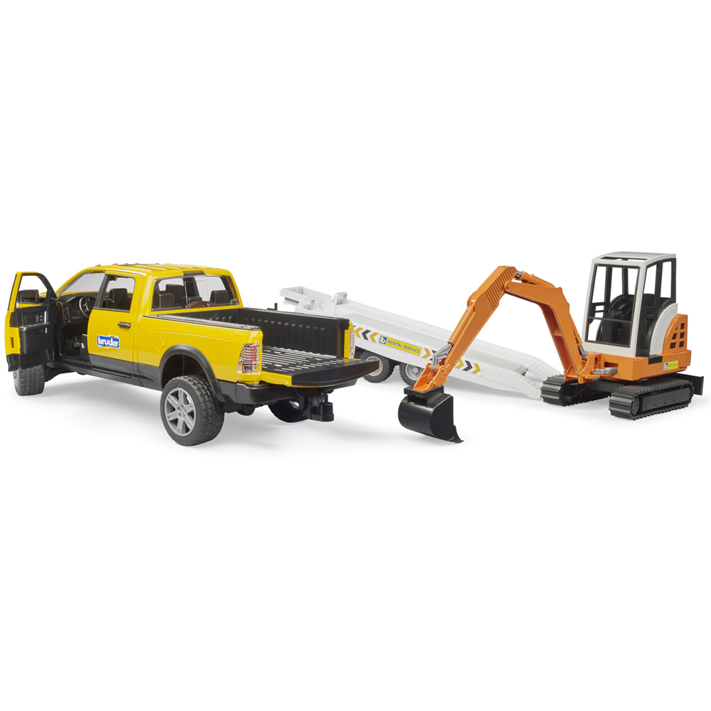 Bruder RAM 2500 Wagon Rental Service with Mini Excavator Image 5