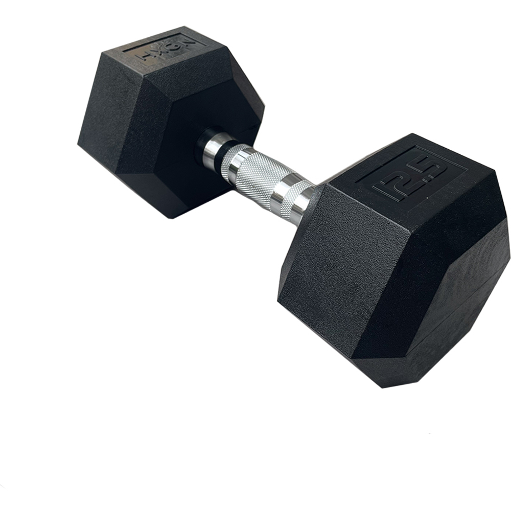 HXGN Pro Hex Black Dumbbell 12.5kg 2 Pack Image 2
