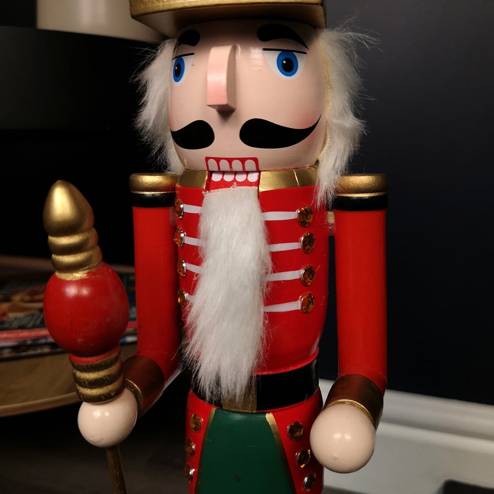 Premier Red Countdown Wooden Christmas Nutcracker Christmas Decoration 50cm Image 3