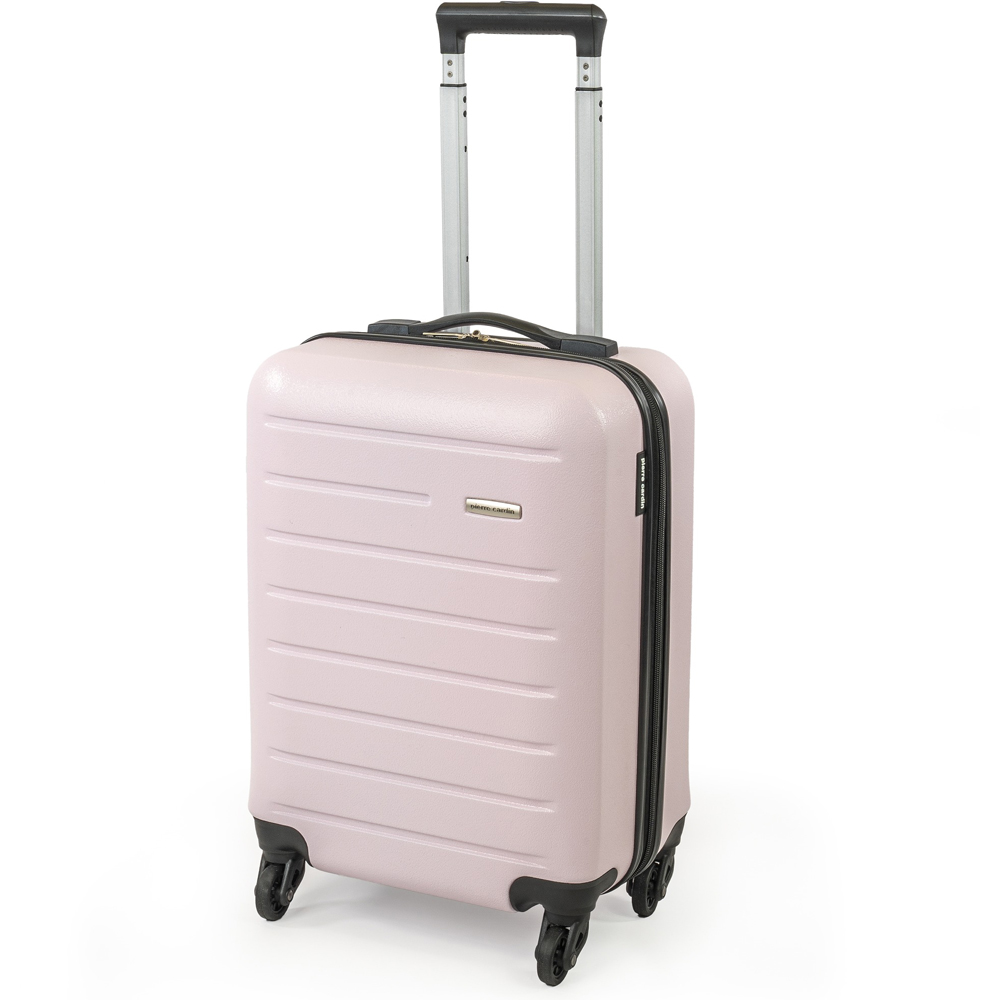 Pierre Cardin Voyager Small Pink Hard Shell Lightweight Trolley Suitcase Image 2