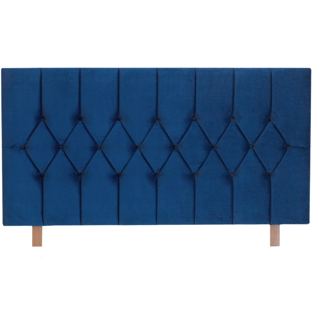 Aspire Furniture Catherine Lansfield Boutique Small Double Navy Brushed Velvet Headboard Image 2