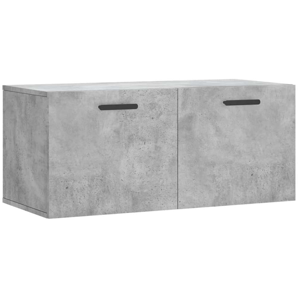 vidaXL 2 Door Concrete Grey Wall Cabinet Image 2