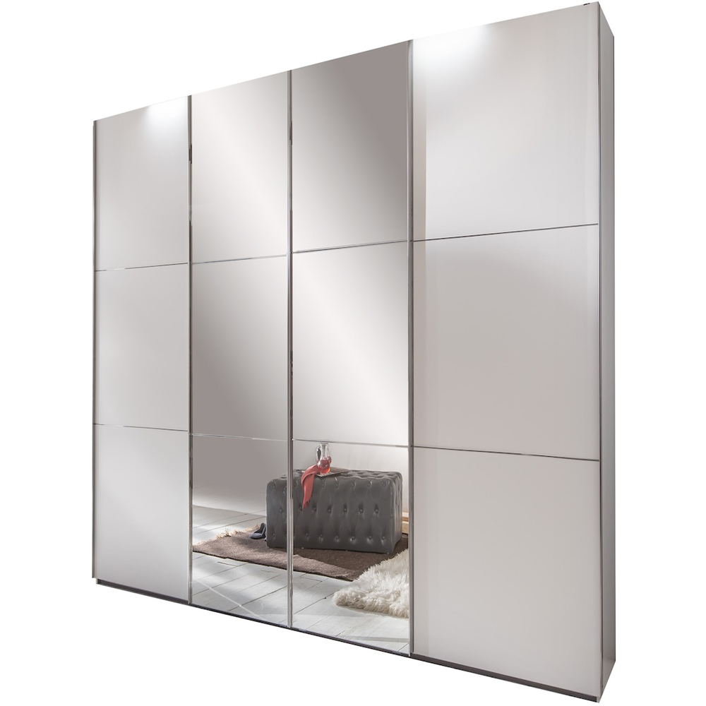 TJ'S Brighton 4 Sliding Door Wardrobe with Mirror Image 2
