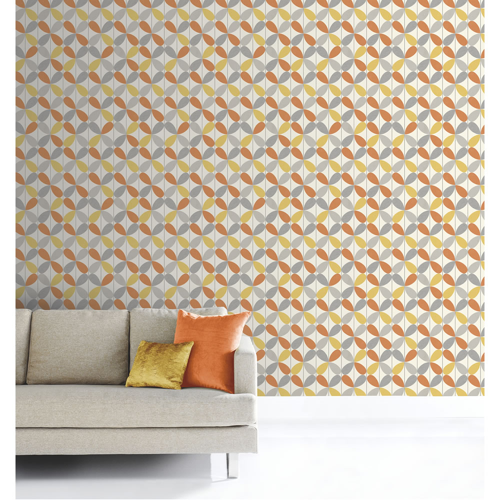 Arthouse Reverb Orange and Yellow Wallpaper Image 2