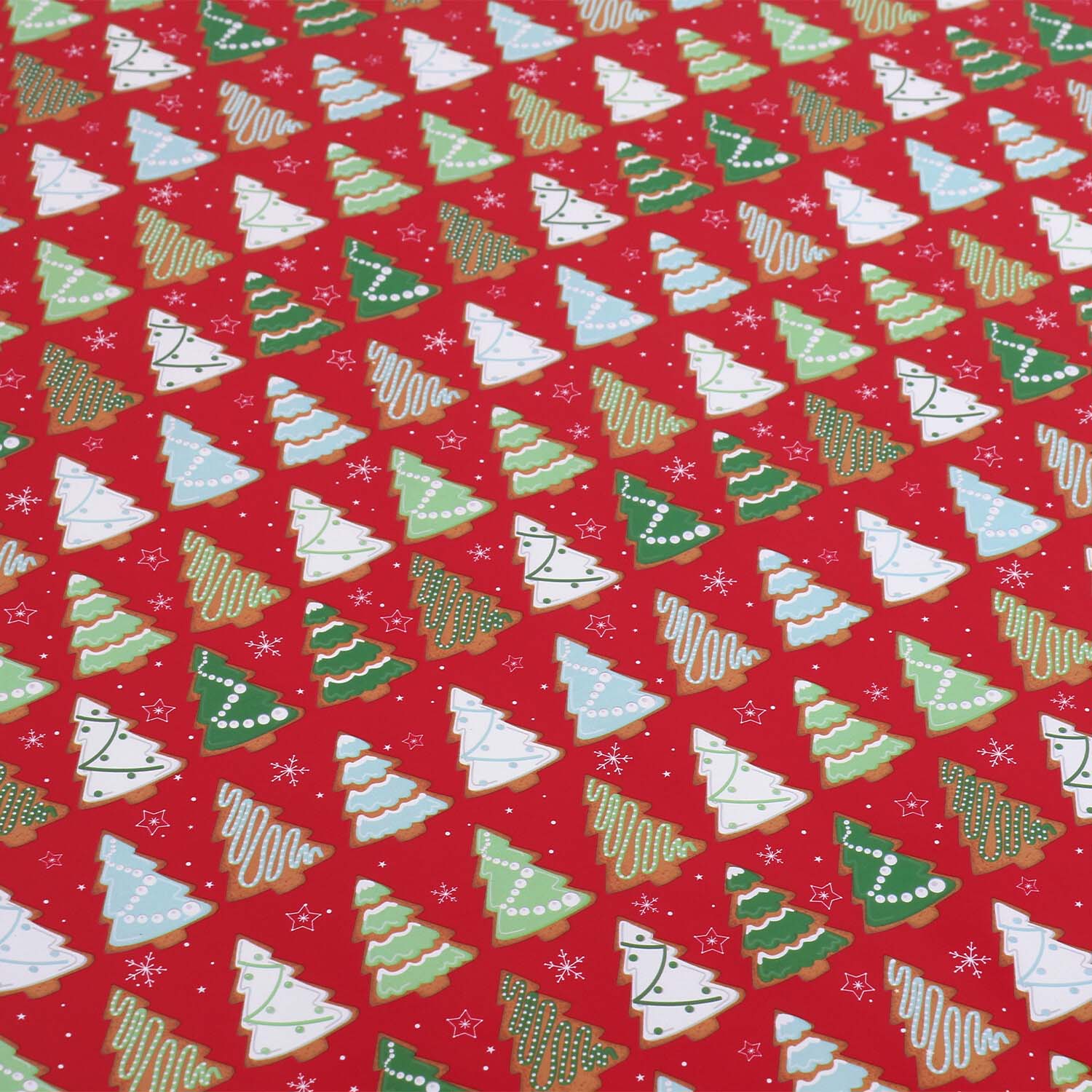 Gingerbread House Tree Wrapping Paper 4m Image 4