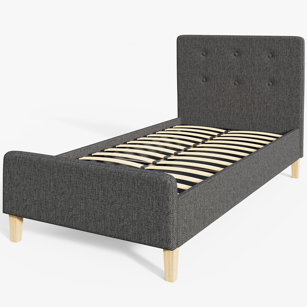 Ashbourne Bed Frame 90cm Grey Image 3