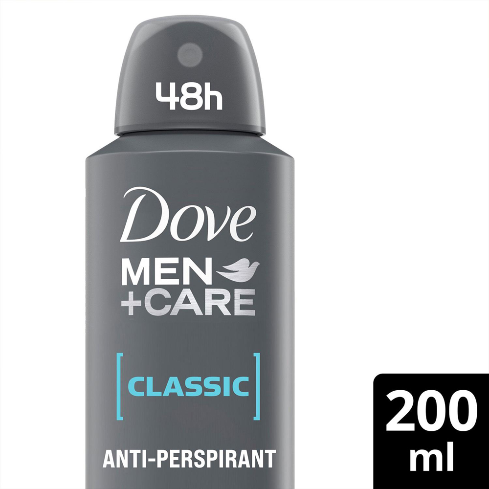 Dove Men+ Care Classic Sweat Protection Anti-Perspirant Deo 200ml 24 Pack Image 3