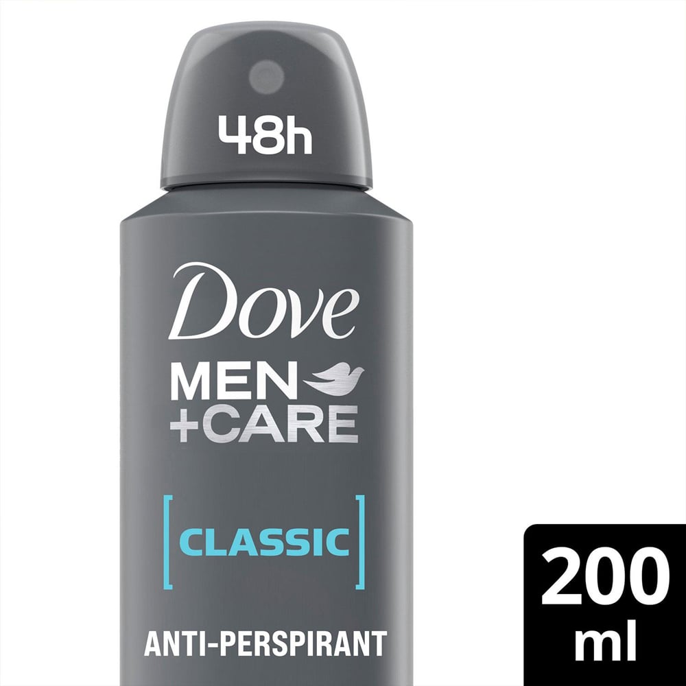 Dove Men+ Care Classic Sweat Protection Anti-Perspirant Deo 200ml 12 Pack Image 3