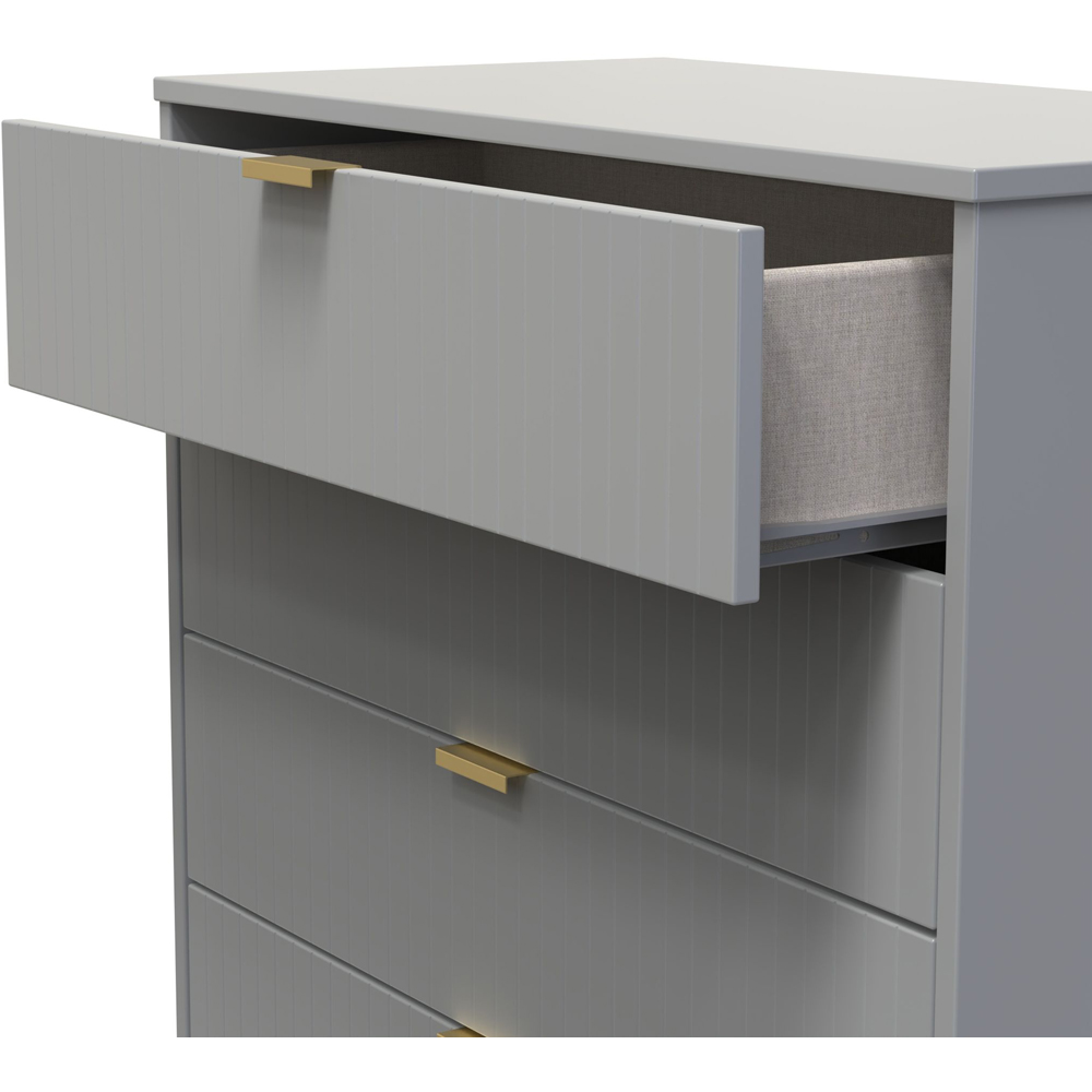 Crowndale 4 Drawer Dusk Grey Wide Chest of Drawers Ready Assembled Image 6
