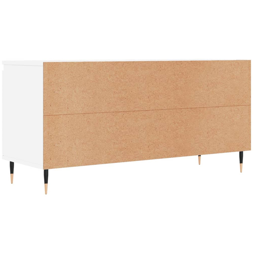 vidaXL 2 Door 2 Shelf White TV Cabinet Image 8