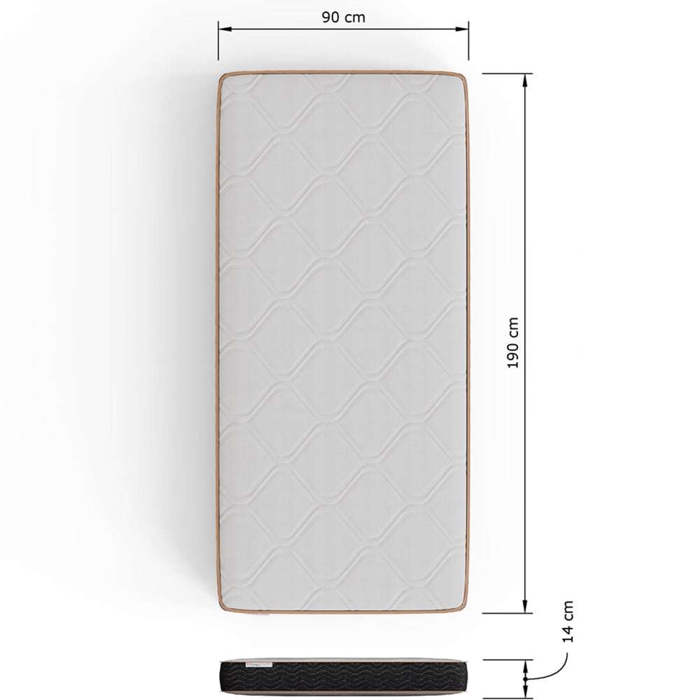 GFW Single Grey Faux Leather End Lift Ottoman Bed with Bonnell Mattress Image 9