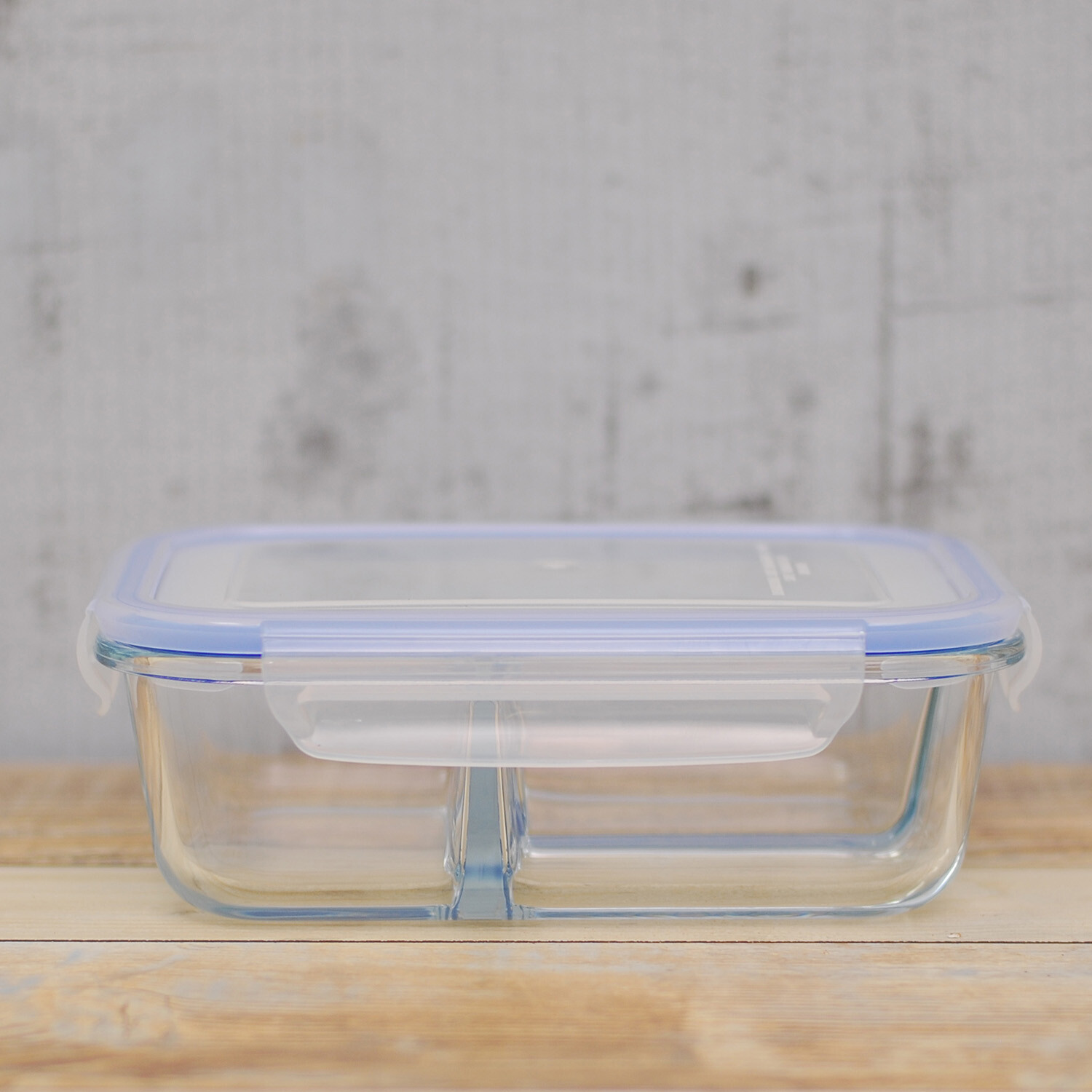 Rectangle Portioned Glass Container - Clear Image 2