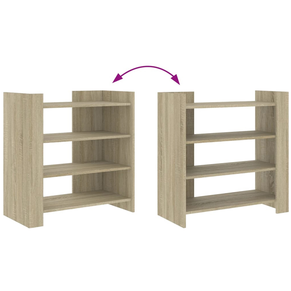 vidaXL 4 Shelf Sonoma Oak Sideboard Image 7