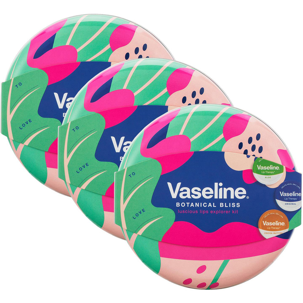Vaseline Botanical Bliss Luscious Lips Collection Lip Balm 3 Piece Gift Set for Her 3 Pack Image 1